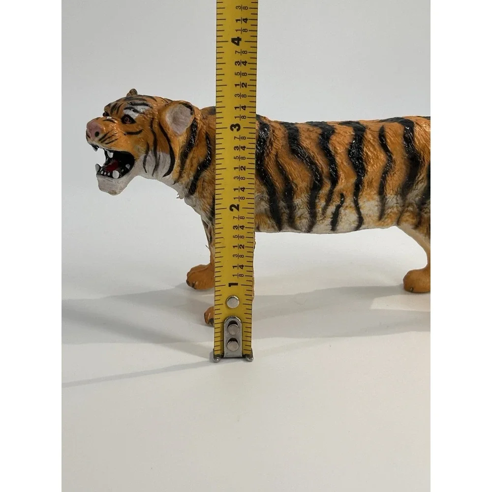 Vintage AAA Painted Bengal Tiger Big Cat Figure‎ Rubber Collectible Toy Animal
